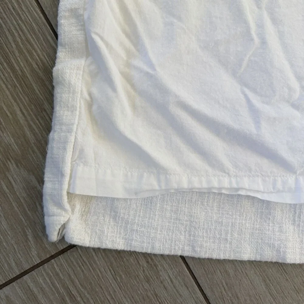 Pottery Barn Emery Drapes Set 2 White 50x 96 Curtains Blackout Lined Pole Top